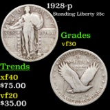 1928-p Standing Liberty Quarter 25c Grades vf++