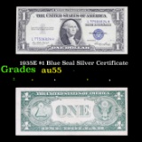 1935E $1 Blue Seal Silver Certificate Grades Choice AU