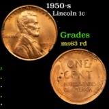 1950-s Lincoln Cent 1c Grades Select Unc RD