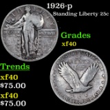 1926-p Standing Liberty Quarter 25c Grades xf