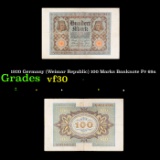1920 Germany (Weimar Republic) 100 Marks Banknote P# 69a Grades vf++