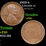 1910-s Lincoln Cent 1c Grades vf, very fine