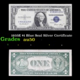 1935E $1 Blue Seal Silver Certificate Grades AU, Almost Unc