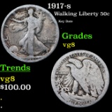 1917-p Walking Liberty Half Dollar 50c Grades vg, very good