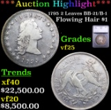 ***Auction Highlight*** 1795 2 Leaves Flowing Hair Dollar $1 BB-21/B-1 Graded vf25 By SEGS (fc)