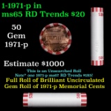 Shotgun Lincoln 1c roll, 1971-p 50 pcs Bank Wrapper.