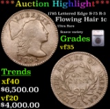 ***Auction Highlight*** 1795 Lettered Edge S-75 R-3 Flowing Hair large cent 1c Graded vf35 By SEGS (