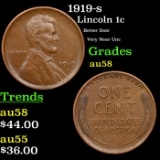 1919-s Lincoln Cent 1c Grades Choice AU/BU Slider