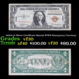 1935A $1 Silver Certificate Hawaii WWII Emergency Currency Grades vf++