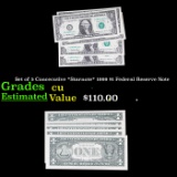 Set of 5 Concecutive *Starnote* 1999 $1 Federal Reserve Note Grades CU