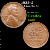 1933-d Lincoln Cent 1c Grades Choice AU/BU Slider