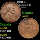 1931-s Lincoln Cent 1c Grades Select AU