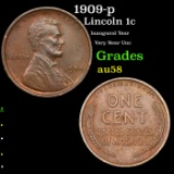 1909-p Lincoln Cent 1c Grades Choice AU/BU Slider