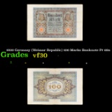 1920 Germany (Weimar Republic) 100 Marks Banknote P# 69a Grades vf++