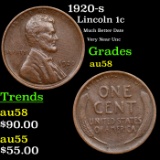 1920-s Lincoln Cent 1c Grades Choice AU/BU Slider