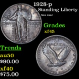 1928-p Standing Liberty Quarter 25c Grades xf+