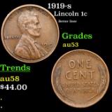 1919-s Lincoln Cent 1c Grades Select AU