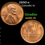 1950-s Lincoln Cent 1c Grades GEM+ Unc RB
