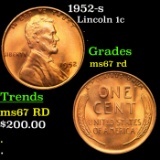 1952-s Lincoln Cent 1c Grades GEM++ Unc RD