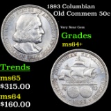 1893 Columbian Old Commem Half Dollar 50c Grades Choice+ Unc