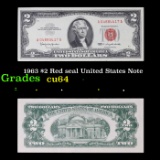 1963 $2 Red seal United States Note Grades Choice CU