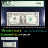 PCGS 1999 $1 Dollar Federal Reserve Note Millennium Set Serial #200003737 Graded ms64 By PCGS