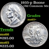 1935-p Boone Old Commem Half Dollar 50c Grades GEM+ Unc