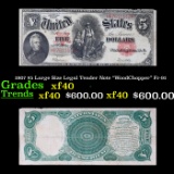 1907 $5 Large Size Legal Tender Note 