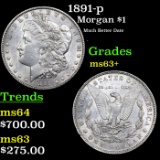 1891-p Morgan Dollar $1 Grades Select+ Unc