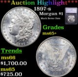 ***Auction Highlight*** 1897-s Morgan Dollar $1 Graded ms65+ By SEGS (fc)