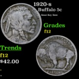 1920-s Buffalo Nickel 5c Grades f, fine