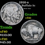 1916-s Buffalo Nickel 5c Grades vf++