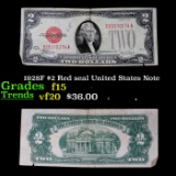 1928F $2 Red seal United States Note Grades f+