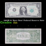 1963B $1 'Barr Note' Federal Reserve Note Grades f+