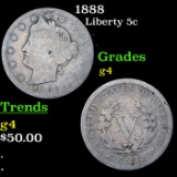 1888 Liberty Nickel 5c Grades g, good