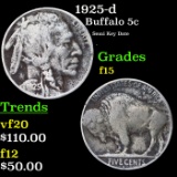 1925-d Buffalo Nickel 5c Grades f+