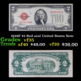 1928F $2 Red seal United States Note Grades vf++