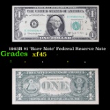 1963B $1 'Barr Note' Federal Reserve Note Grades xf+