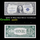 1935c $1 Blue Seal Silver Certificate Grades Choice AU
