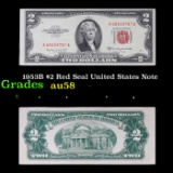 1953B $2 Red Seal United States Note Grades Choice AU/BU Slider