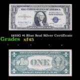 1935G $1 Blue Seal Silver Certificate Grades xf+