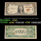 1935A $1 Silver Certificate Hawaii WWII Emergency Currency Rare CC Block Grades vf+