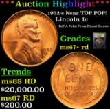 ***Auction Highlight*** 1952-s Lincoln Cent Near TOP POP! 1c Graded GEM++ RD BY USCG (fc)