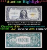 ***Auction Highlight*** *Star Note* 1935A $1 Silver Certificate North Africa, Signatures of Julian &