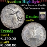 ***Auction Highlight*** 1915-s Panama Pacific Old Commem Half Dollar 50c Graded Select+ Unc BY USCG