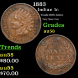 1883 Indian Cent 1c Grades Choice AU/BU Slider