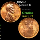 1956-d Lincoln Cent 1c Grades Choice+ Unc RD