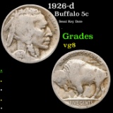 1926-d Buffalo Nickel 5c Grades vg, very good