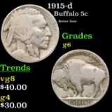 1915-d Buffalo Nickel 5c Grades g+