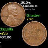 1910-s Lincoln Cent 1c Grades vf, very fine